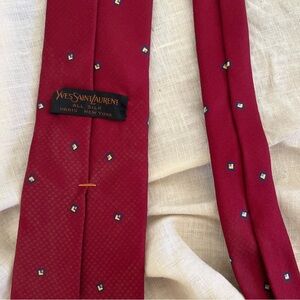 Yves Saint Laurent YSL men's silk tie